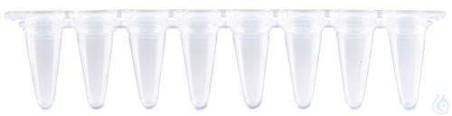 Image of Expell qPCR 8-strip Tube 0.1 mL w/ cap, clear, bag, Case / 5 x 10 x 12 pcs. - Luminix Health