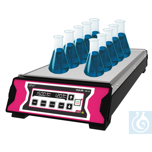 Image of AHN myLab® SM-10 Heated Magnetic Stirrer, 10 Positions, 1500 min-1, 1 pc