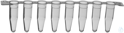 Image of AHN myTube® PCR strip 8 tubes 0,2 mL,clear, bag, Case / 5 x 120 pcs.