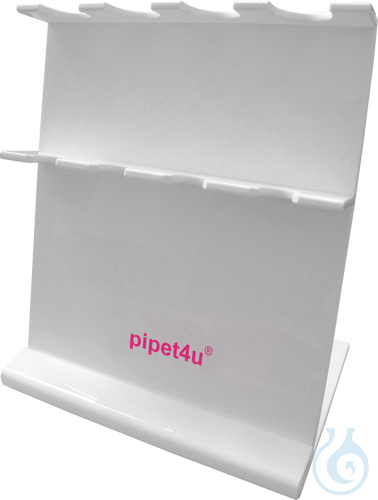 AHN Pipette Stand 4 places, fixed place, white, acrylic, 1 pc - Luminix Health