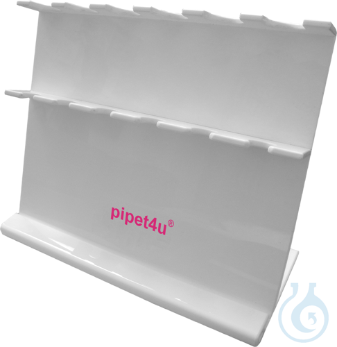 Image of AHN Pipette Stand 6 places, fixed place, white, acrylic, 1 pc