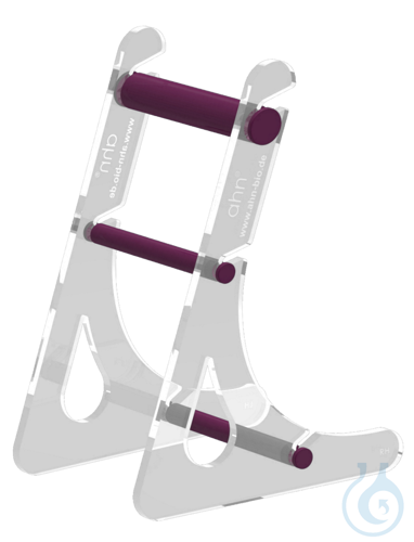 Image of AHN Pipette Stand 1 place, variable place, clear/magenta, acrylic/aluminium, 1 p