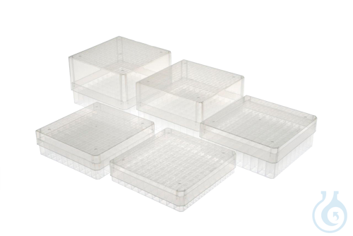 Image of Expell Cryo Box, clear, 10x10, 5.0 mL Cryo Tubes, Case / 36 pcs. - Luminix Health