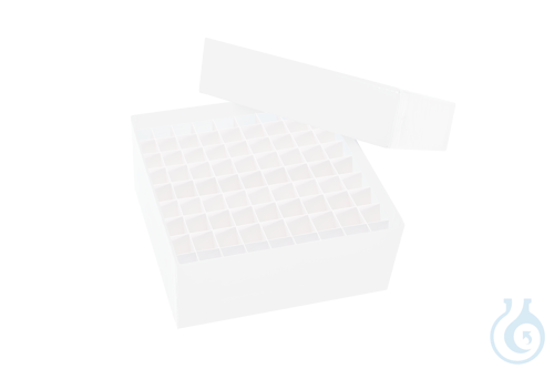 Image of Cardboard box B9, white, 75 mm, w/ 9x9 divider, Case / 36 pcs. - Luminix Health