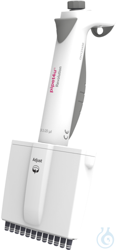 Image of AHN pipet4u® Revolution Electronic multi channel pipettes 12-channel, 15-300 µL,