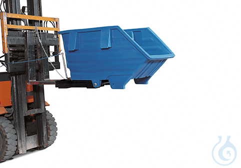 Tipping container PE blue V=500 L, 960x1530x790 - Luminix Health