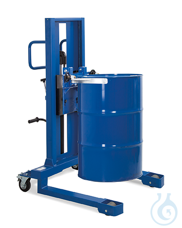 drum lifter made of steel (with clamp), wide running gear