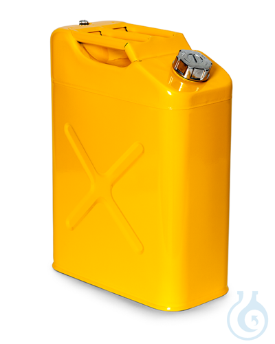 Transport canister sh.steel galv.+lam. yellow V=20 L, 170x340x470 - Luminix Health