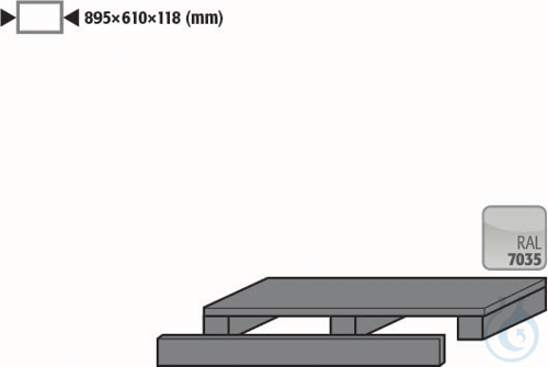 transport base H=118 mm st. p-coated for S90/G90 B900 895x610x118 - Luminix Health