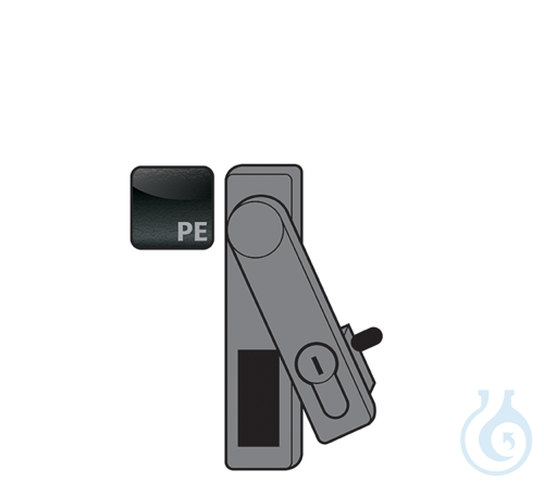 Image of handle version turning lever with profile cylinder locking PA raw for GOD B700 - Luminix Health