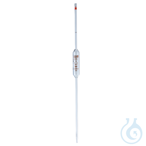 pipette - glass - volumetric - Class A - amber scale - 25 ml