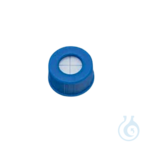 cap + septa - silicone / PTFE - cross slit - for N9 vials