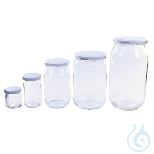 jars - wide neck - neutral glass - 370 ml