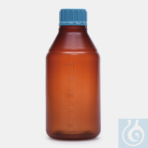bottle - ISO - screw cap - medium neck - P.P - amber - 100ml - sterile