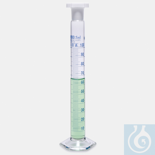 mixing cylinder - tall form - glass base - class A - conformity batch certified