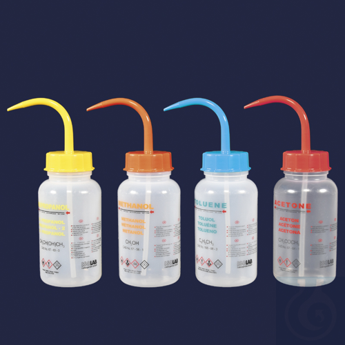 wash bottle - wide neck - P.E - iso-propanol - 500 ml