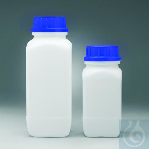 Image of SP Bel-Art Square 1000ml Polyethylene Bottles;Polypropylene Cap, 53mm Closure - Luminix Health