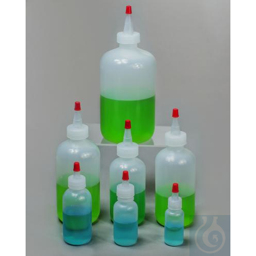 Image of SP Bel-Art Dispensing/Drop 250ml (8oz)Polyethylene Bottles; 24mm Closure (Pack - Luminix Health