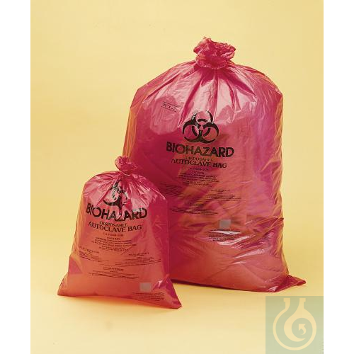 Image of SP Bel-Art Red Biohazard Disposal Bags with - Luminix Health