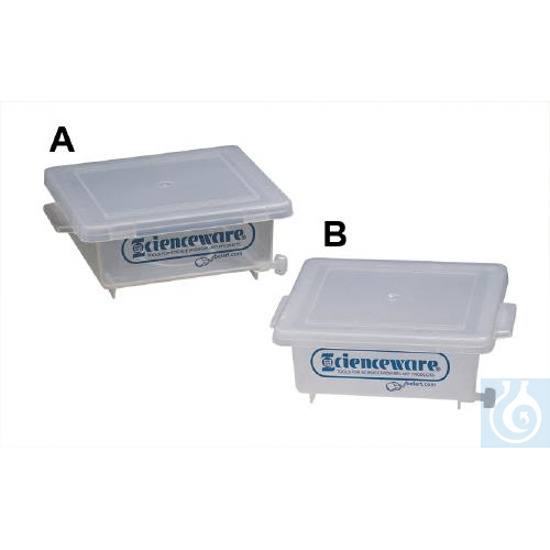 SP Bel-Art Translucent Plastic Gel Staining Boxwith Cover; 5 x 5 x 2 in. - Luminix Health