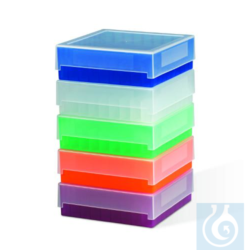 SP Bel-Art 81-Place Plastic Freezer StorageBoxes; Natural (Pack of 5) - Luminix Health
