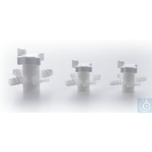 SP Bel-Art Three-Way Fluoroplastic Stopcock for10mm Tubing; 8mm Bore - Luminix Health