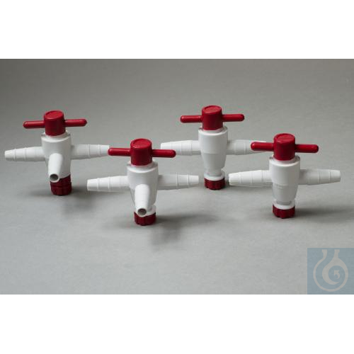 SP Bel-Art Three-Way Stopcock for ¼ in. to ? in.Tubing; 2mm Bore, PTFE - Luminix Health