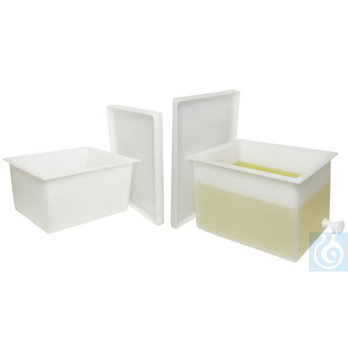 SP Bel-Art Heavy Duty Polyethylene RectangularTank with Top Flanges, without - Luminix Health