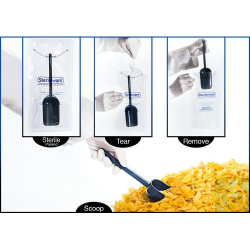 Image of SP Bel-Art Sterileware Metal Detectable SterileSampling Scoop; 60ml (2oz), - Luminix Health
