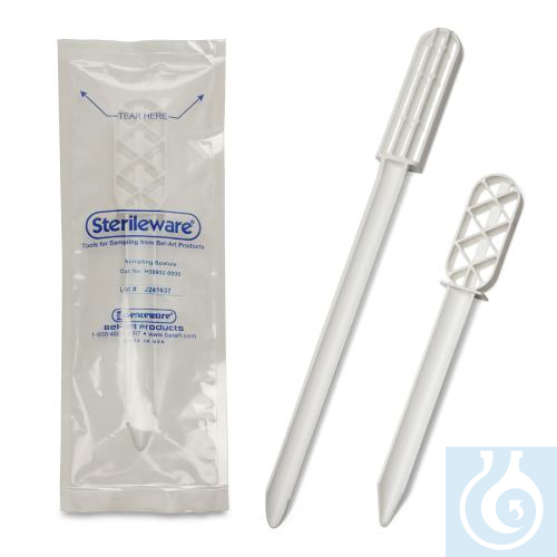 SP Bel-Art Sampling Spatula; V Shaped, 9 in., Non-Sterile Plastic (Pack of 12) - Luminix Health