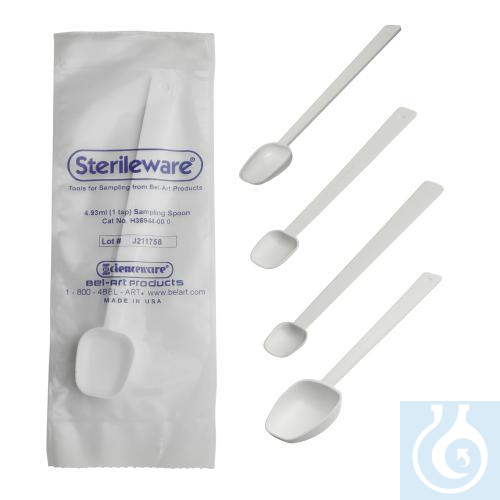 SP Bel-Art Sterileware Long Handle SterileSampling Spoon; 2.46ml (½tsp), - Luminix Health