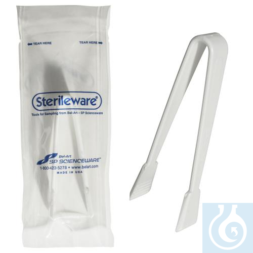 Image of SP Bel-Art Sterileware Plastic Mini Tongs; 4¼ in., - Luminix Health