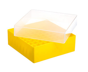 Cryo rack for 81 CRYO.S, PP, yellow, lid natural, 121