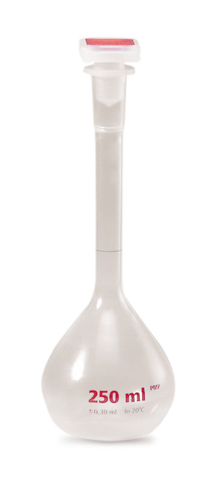 Volumetric flasks class B crystal clear, 500 ml, 19/26 - Luminix Health