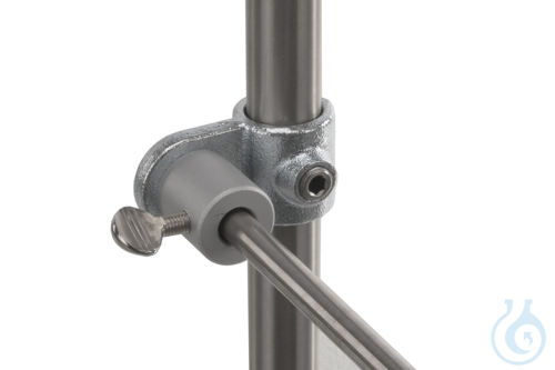 Image of Fitting for DIN support material, d=26,9/12-13mm, cast iron/steel - Luminix Health