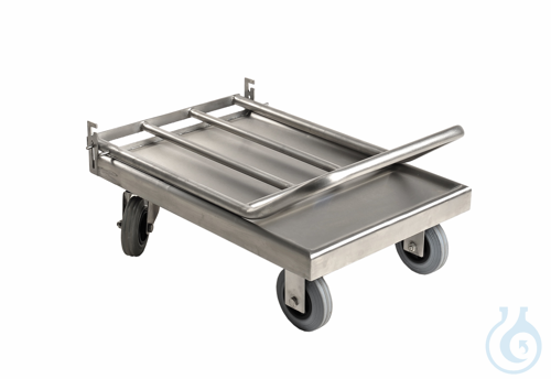 Laboratory cart 4, 18/10 steel, collapsible - Luminix Health