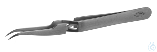 Precision forceps 18/10 steel extra, sharp, bent, L=120mm - Luminix Health