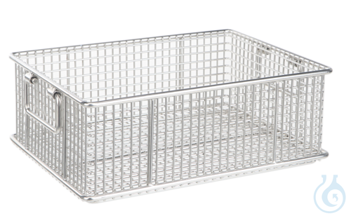 Image of Transport basket stackable 18/10 Stahl, 600x400x300mm - Luminix Health