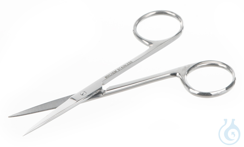 Image of Scissor microscopy, stainless magnetic, straight, L=100mm - Luminix Health
