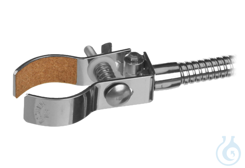 Image of Retort clamp flex. shaft, nickel, plated, Span width 40mm - Luminix Health