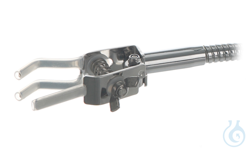 Image of Retort clamp flex. shaft, nickel, plated, Span width 0-20mm - Luminix Health