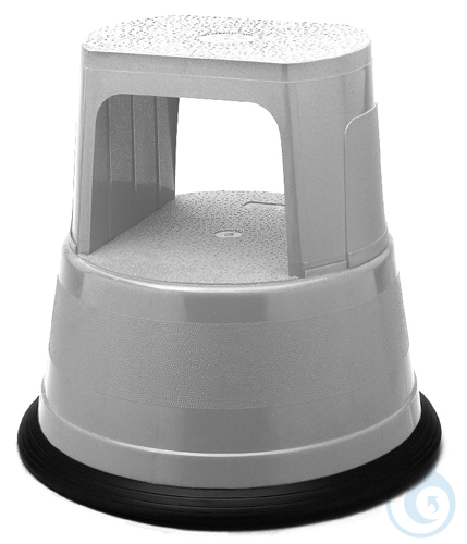 Image of Roll-stool to step on, steel, GS safety, control, H=425mm - Luminix Health