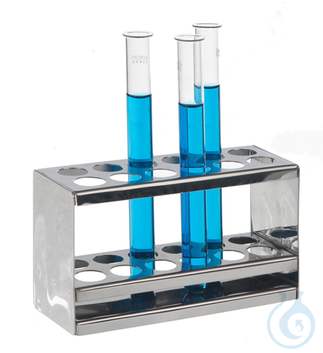 Test tube stand 18/10 steel, f. 4x12, test tubes - Luminix Health