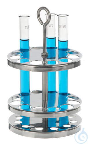 Test tube stand 18/10 steel, f. 12 test, tubes, round - Luminix Health