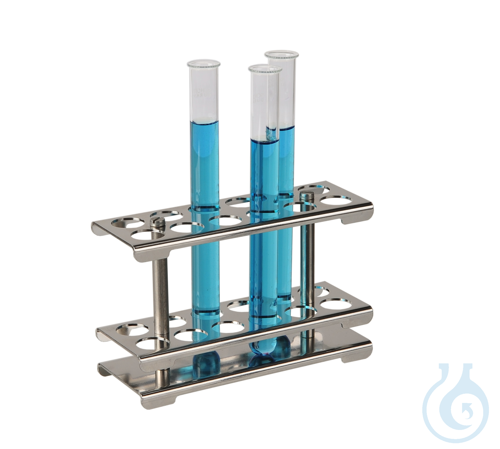 Test tube stand 18/10 steel, detachable, 2x6 - Luminix Health
