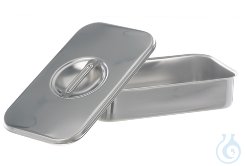 Instruments tray w. lid, 18/10 steel, 315x215x60mm - Luminix Health