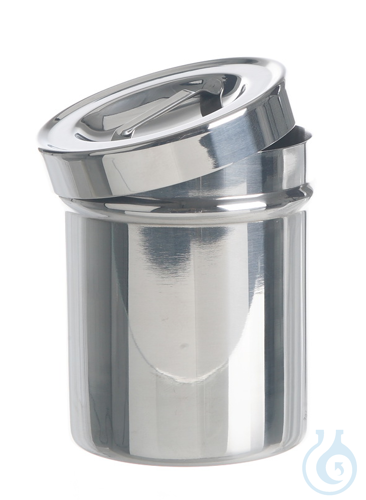 Dressing jar with lid 18/10 steel, DxH=180x180mm - Luminix Health