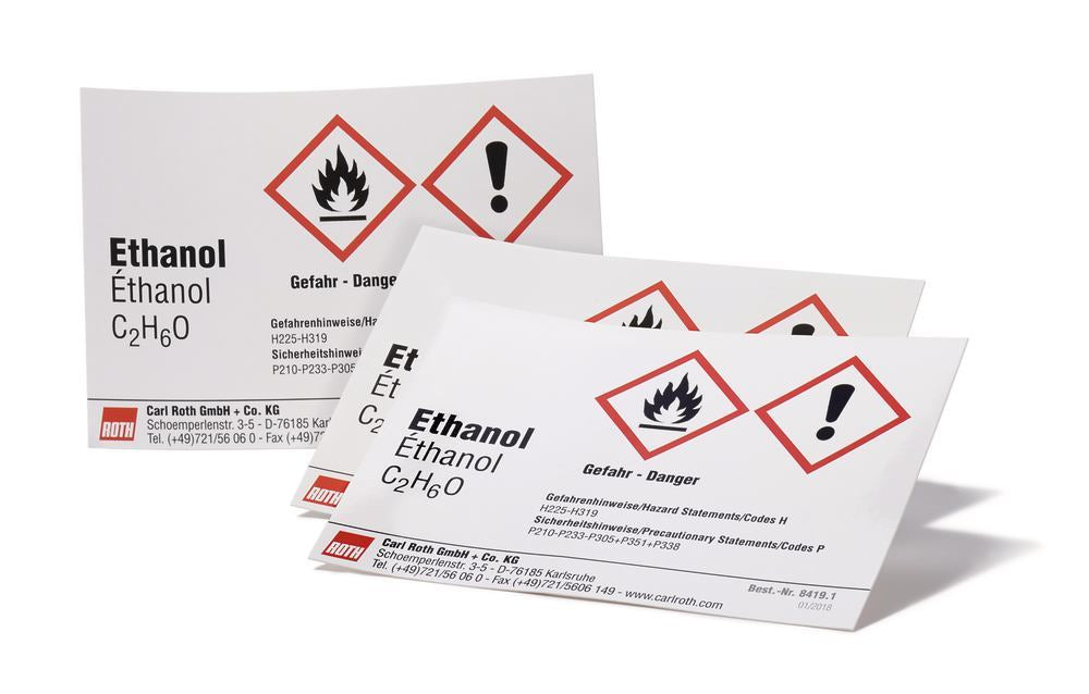 Sekuroka®-labels, imprint, Ethanol, 10 unit(s) - Luminix Health