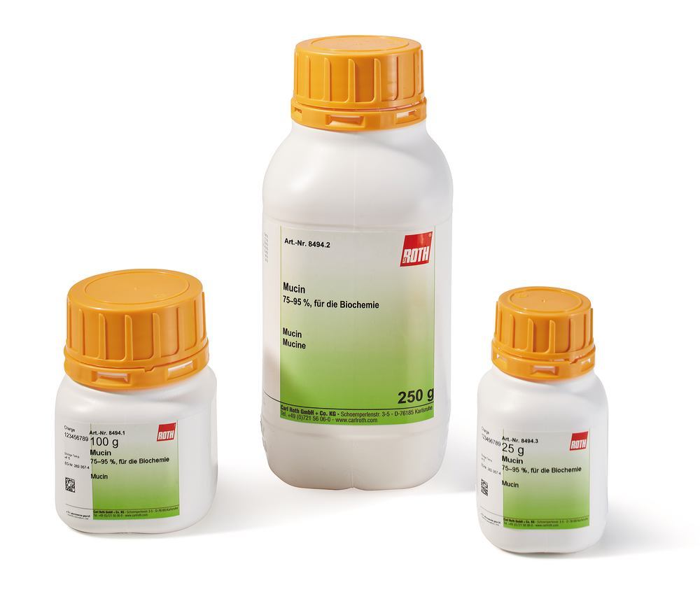 Mucin, 75-95 %, for biochemistry, 25 g, plastic - Luminix Health
