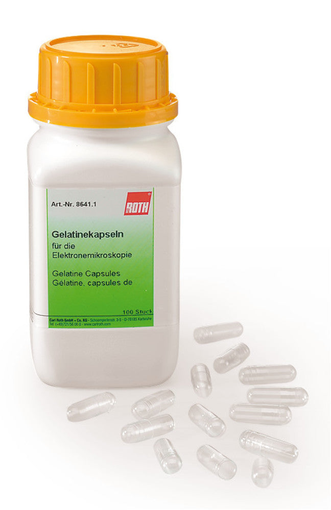 Gelatine Capsules, for electron microscopy, 100 unit(s), plastic - Luminix Health